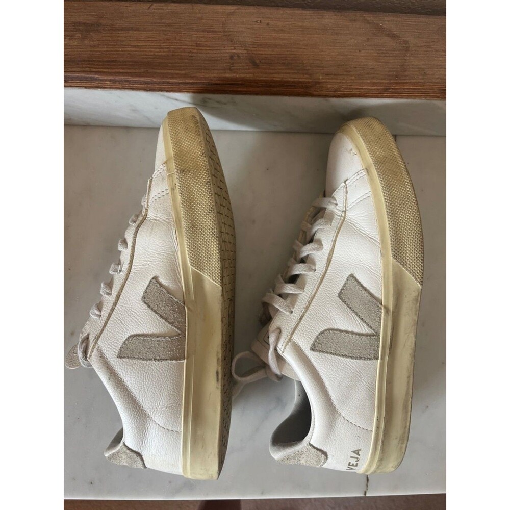 Veja CAMPO LEATHER WHITE NATURAL SUEDE EU 41 / US W 10 / US M 8 - Picture 5 of 7